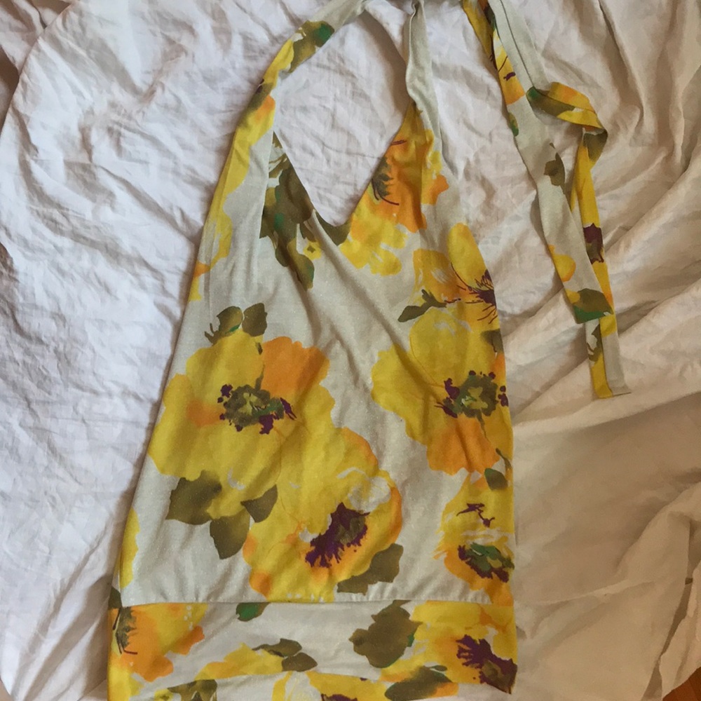 Anthro floral halter top Postmark
